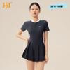 Traje de Banho 361 Feminino Peça Única Estilo Saia Piscina Estudantil para Iniciantes Traje de Banho Esportivo Tamanho Plus Conservador Slim