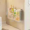 Estante de Almacenamiento para Film Transparente Organizador de Caja para Huecos de Cocina sin Agujeros Canasta de Almacenamiento Colgante Lateral para Refrigerador