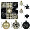 Novas Bolas de Natal Transfronteiriças, Bolas de Decoração de Natal, 35 Peças Coloridas Galvanizadas, Decorações para Árvore de Natal, Enfeites Pendurados Fabricante