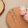 Brincos Longos com Franjas Elegantes de Folha, Acessórios de Verão Estilosos e da Moda para Mulheres