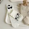 25 Meias Novas de Outono para Mulheres Meias de Cano Médio com Desenho Estéreo de Guaxinim Estilo Japonês Fofas Abstratas Engraçadas Meias de Algodão