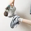Nuevos Zapatos de Papá con Suela Gruesa de Otoño 2026 para Mujer, de Malla Transpirable de Moda, para Aumentar la Altura, con Cordones, Casuales, Deportivos, para Correr