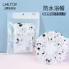 Gorro de Ducha Lamela Doble Capa Impermeable para Mujer Gorro de Baño Ducha Venta al por Mayor Impresión para el Hogar No Desechable Baño