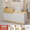 Mostrador de recepción, barra de bar, mostrador de caja, mostrador de tienda pequeño, simple y moderno para supermercados, tiendas de ropa, comercios y restaurantes