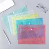 Bolsa para documentos Bolsa para documentos A4 bolsa de plástico transparente bolsa de informações bolsa com botão colorido bolsa com botão bolsa para provas armazenamento para aluno do ensino fundamental