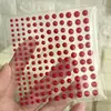 3456 mm Perlas Negras y Rojas, 165 Piezas, Perlas Individuales con Adhesivo, Perlas de Colores, Perlas Beige, Pegatinas de Perlas Semiredondas