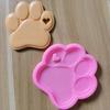 Molde de epoxi para espejo DIY con forma de huella de pata de perro, molde de silicona para llavero, molde para galletas de chocolate