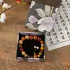 Caja de Empaque Cubierta Cielo y Tierra con Flor y Brocado Estilo Chino Caja de Papel para Empaque de Joyería Caja de Exhibición Larga para Regalo
