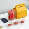 Juego de Té de Viaje Portátil al Por Mayor Juego de Té Kung Fu para Exterior Taza Rápida Vacaciones Regalo Chino de Negocios Logotipo
