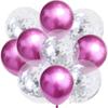 [5 5] Combinação de balão de lantejoulas transparente transfronteiriça Suprimentos de festa de metal Pacote de balão de partida de papel redondo