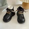 Botines retro para niños, botas de cuero impermeables para niñas, nuevo modelo 2026 botas amarillas para niños, botines de otoño para niños