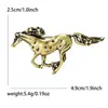Broche de Caballo Galopando Estilo Nuevo Vintage Transfronterizo, Accesorio de Pin de Animal para Chaquetas de Traje, Versátil
