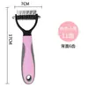 Pente Transfronteiriço para Gatos e Cachorros, Pente Fino para Pulgas, Pente de Plástico com Dentes Finos, Pente de Agulha de Aço, Pente Removedor de Pelos