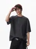 Camiseta Vintage Estilo Old Money com Botões e Gola Redonda para Homens e Mulheres, Top Texturizado Tendência de Verão com Manga Curta, Solto Casual Meia Manga