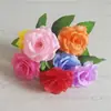 Flores de rosa simuladas adereços de dança segurando buquê coro segurando buquê de lírio estilo entrada esportiva flor