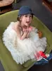 Vestido de Princesa Infantil com Saia de Tule, Novo Estilo de Verão, Vestido Longo Sem Mangas para Meninas, Vestido Versátil e Moderno com Alças Bufantes