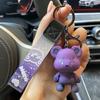 Gradiente camaleão urso chaveiro criativo high-end cartoon casal carro chaveiro saco ornamentos pequeno lote de presente