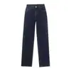 Jeans reto feminino outono e inverno 2023 novo cintura alta emagrecedor tubo de fumaça versão pequena estreita calças de perna larga soltas