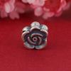 Pulseira com Contas Espaçadoras de Flor de Rosa Vintage Desgastada em Prata Esterlina S925 Acessórios para Joias DIY Fornecimento Atacadista