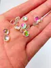 Diamante de cristal de 8 mm color electrochapado Aurora multicolor arte de uñas zapatos ropa bolsos accesorios rhinestone vidrio de simulación Diamante