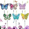 Venda Quente Transfronteiriça 5D DIY Sino dos Ventos Pintura com Diamantes, Pintura Decorativa Pendurada Dupla Face Feita à Mão com Studs de Diamante com Pássaros e Borboletas, Caça-Sonhos