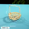 Bandeja de Chá Jogo da Velha de Bambu Estilo Chinês Prato de Lanche Doce Montanha-russa de Chá Retrô Suporte para Copo Bandeja de Mesa de Bambu