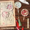 Ímã de geladeira leque de brocado materiais DIY mini pintura decorativa magnética atividades pais e filhos brocado Song equipe cultural e criativa
