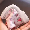 Zapatos de Algodón de Invierno para Niños Botas Cálidas tipo Martins de Caña Media para Niñas Botas de Piel para Niños con Cremallera Lateral Zapatos de Piel para Niños Pequeños y Medianos