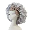 Gorro de Satén Imitación Seda con Correa Suave Ajustable, Gorro de Noche, Adecuado para Dormir, Gorro con Correa para Cabello Rizado
