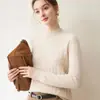 Nuevo Otoño Cuello Semi Alto Tejido de Punto Trenzado Jacquard Estilo Coreano Versátil Holgado Adelgazante Ropa Interior Capa Base de Punto Suéter