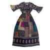 Vestido estilo étnico verão novo viscose bordado afina a cintura Yunnan Xinjiang vestido de turismo atacado