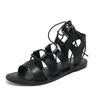 Sandalias romanas de playa bohemias transfronterizas de Amazon, nuevas de verano, planas, con tiras cruzadas, talla grande 41-42
