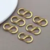 Acero Inoxidable Vacío Electrochapado Color Oro/Acero Conector Ajustable de Figura de Ocho Hebilla S Accesorios para Pulsera Collar DIY Joyería