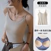 Camisola Blanca para Mujer con Traje Acolchado y Top Interior para Verano Ropa Exterior Sin Mangas para Fondo Hermoso Sujetador de Espalda Todo en Uno