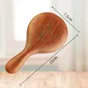Mini Pente de Sândalo com Almofada de Ar para Crianças, Compacto e Portátil, Pente com Airbag para Massagem dos Meridianos da Cabeça, Pente de Madeira Sólida para Pentear Cabelos Volumosos