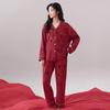 Fábrica de Origem 7A Algodão Puro Antibacteriano Vermelho Primavera e Outono Manga Longa Pijama de Casal Roupas de Casa Ano do Zodíaco Masculino e Feminino