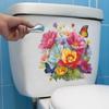Decoración de Paredes para Baño y WC con Pegatinas Fun-M480 de Flores Florecientes y Mariposas Adhesivas Autoadhesivas Venta al por Mayor de Exportación