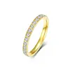 Anillo de Titanio y Acero con Circonita de Lujo Ligero Estilo Europeo y Americano para Mujer, Diseño de Nicho Completamente Diamantado, Aspecto Moderno y de Alta Gama, Anillo para el Meñique