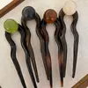 Bolinhas Redondas de Gelatina de Coco ~ Grampo de Cabelo Simples Retrô em Forma de U para Mulheres 2024 Novo Acessório de Cabelo Elegante de Verão Faixa de Cabeça Bola