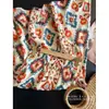 Falda Irregular Estampada de Cintura Alta Adelgazante, Brillante y Realzadora del Cutis, Estilo Francés, para Mujer en Primavera y Verano