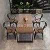 Mesa de comedor y silla de madera maciza americana, combinación de hotel, cantina, olla caliente, restaurante, mesa de comedor, barbacoa, mesa de comedor, comercial, venta al por mayor