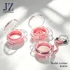 Pedido personalizado: Estuche Mini Redondo Bicolor Monocromático para Sombras de Ojos con Cierre a Presión, Encadenable, Pinza Trasera Desmontable, Empaque de Plástico