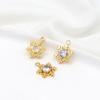 Oro Verdadero 18k Col de Forma Pentagonal Microincrustaciones de Circonita Accesorios Pulsera de Mariposa Colgante DIY Collar Pendientes Colgante D103