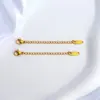 Colar de Aço Titânio 18K Não Desbota Extensão de Corrente de Pulseira Ajustável 5cm Acessório para Joias DIY com Design Padronizado
