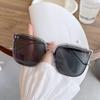Libro Rojo Gafas de Sol de Textura de Alta Gama Gafas de Moda para Mujer de Montura Grande para Cara Pequeña Blancas Negras Gafas de Sol de Moda Cóncavas