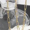 Nuevo clip de papel de cadena de eslabones cruzados de acero inoxidable cadena de metal collar hueco ovalado cadena DIY