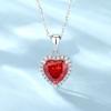 Nova Gargantilha Estilo Coreano Coração Totalmente Cravejado de Diamantes para Mulheres, Luxo Leve, Fashion, Doce, Versátil, Pingente Cravejado de Diamantes, Super Brilhante, Fabricante de Prata 925