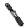 Pulsera Multifuncional de Paracord para Exteriores, Tejida Puramente a Mano, Correa Tejida Ajustable para Reloj de Brújula de Supervivencia para Exteriores