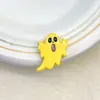 Serie de Caricaturas Lindas de Acrílico Cuentas con Agujero Recto de Fantasma Pintado Cadena para Teléfono Móvil Colgante Accesorios de Joyería