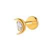 Zeming Original Douyin Más Vendidos F136 Aleación de Titanio y Circonio Aretes de Tachuela Diseño de Nicho Perforación de Lóbulo de la Oreja Tachuelas para Cartílago de la Oreja Estilo Europeo Americano